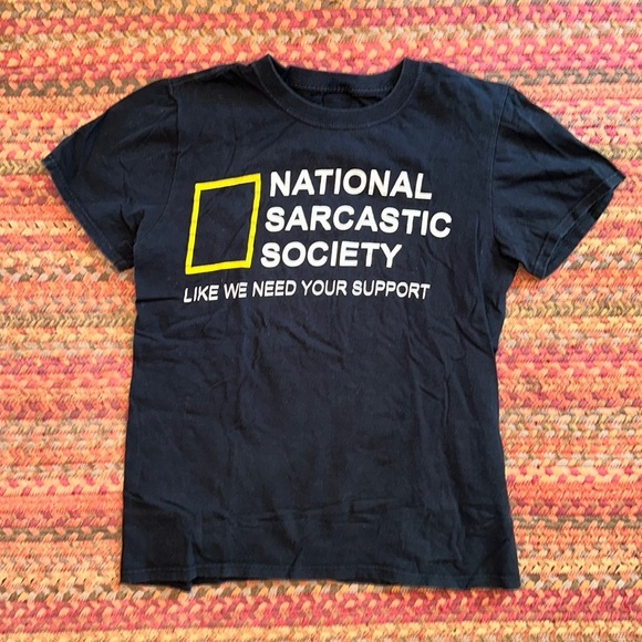 NATIONAL SARCASTIC SOCIETY GRAPHIC TEE - Picture 1 of 3
